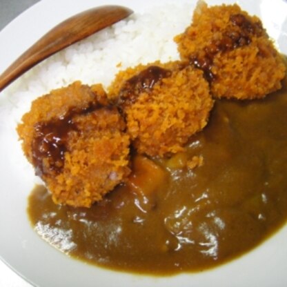 サクサク衣のとんかつにカレーを絡めて❤とってもおいしかったです♪揚げたり煮込んだりせずに手軽に出来るのが嬉しいですね(*´∇｀*)